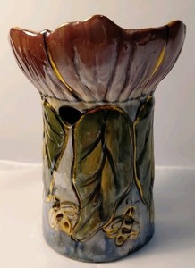 Vtg Blue Sky Heather Goldminc Poppy Bees Burner Warmer Tea Light Candle Holder