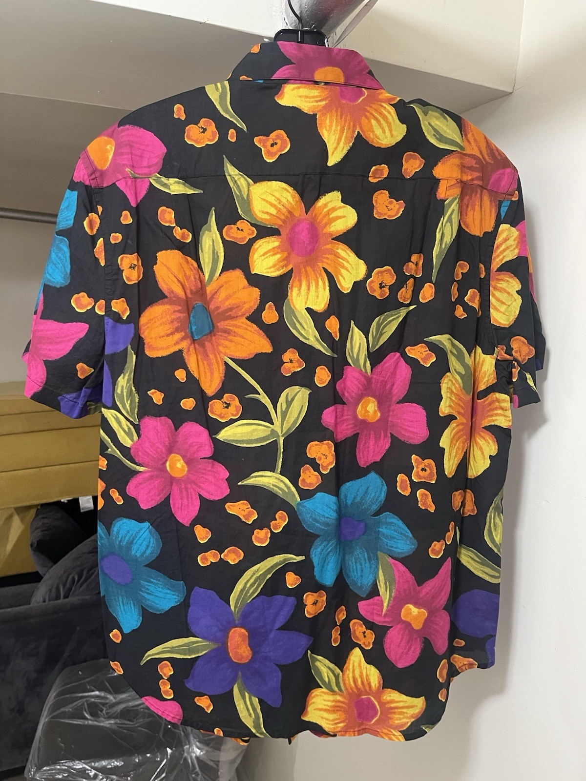 Saint Laurent Paris Men's Floral Shirt Short Sleeve Sz 39/15.5(Medium) image 6