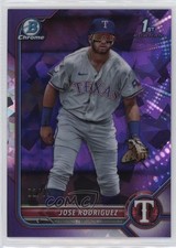 2022 Bowman Sapphire Edition Chrome Prospects Purple 1/25 Jose Rodriguez 0i6p