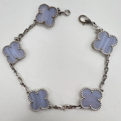 Van Cleef & Arpels Vintage Alhambra 5 Motifs Chalcedony Bracelet