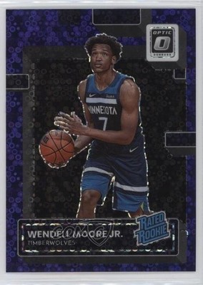 2022-23 Panini Donruss Optic Fast Break Purple Prizm 18/99 Wendell Moore Jr 14im