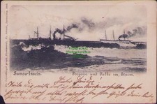 Postal 164877 Islas Samoa Marsopa y halcón en tormenta 1905 Abs. Max Schuboth SMS Co