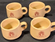 Lot of 4 1940' Baker's Chocolate Cups Jackson China Vitrified Jac-Tan