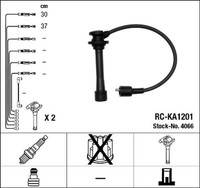 ZüNdleitungssatz NGK 4066 FüR KIA FJ FA K9A GC Shuma Sephia Clarus Carens FB 1 2