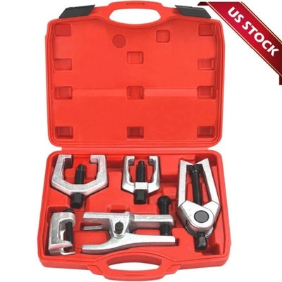 6Pcs Front End Service Tool Kit Pitman Arm Puller Ball Joint Tie Rod Remover Set
