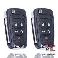 Flip Key Fob Shell Case Replacement Fits for Chevrolet Cruze Malibu Equinox