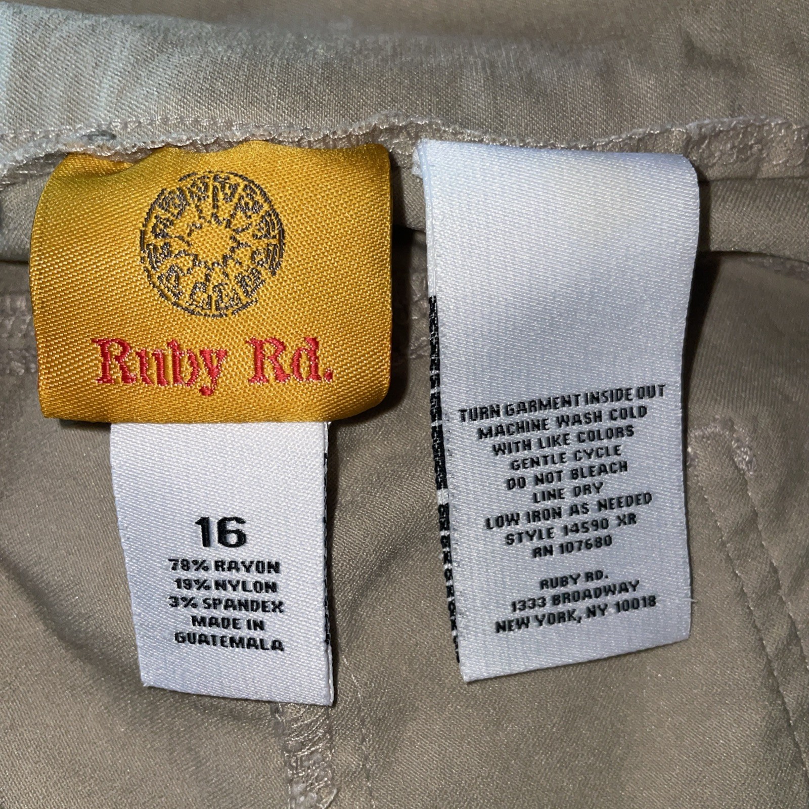 Ruby Rd Pull On Stretch Back Pockets Women’s 16 A… - image 3