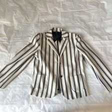 Weekend Max Mara Striped Button Lined Blazer ...