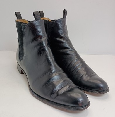YANKO Women's Black Leather Sleek Chelsea Booty Size 6.5 Made In Mallorca, Spain
