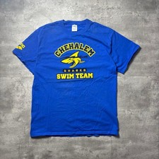 American Vintage T Shirt Print Blue L 4901 Used In Japan