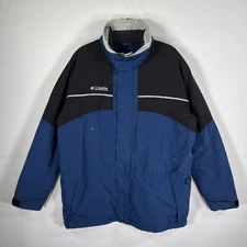 Columbia Nylon Jacket 90s-00s Double Zip Blue/Black Used Mens