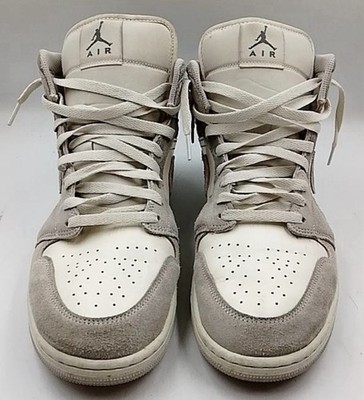 NIKE Air Jordan 1 Mid SE Men's SIZE 11 Neutral Grey Sail Smoke Gray   Shoes