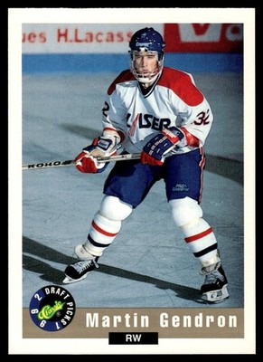 1992-93 Classic Draft Picks MARTIN GENDRON #23 Saint-Hyacinthe Laser