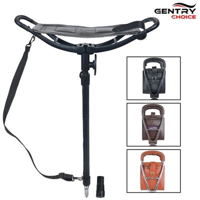 Outdoor Shooting Stick Spectator Adjustable Leather Walking Stick Fishing Stool