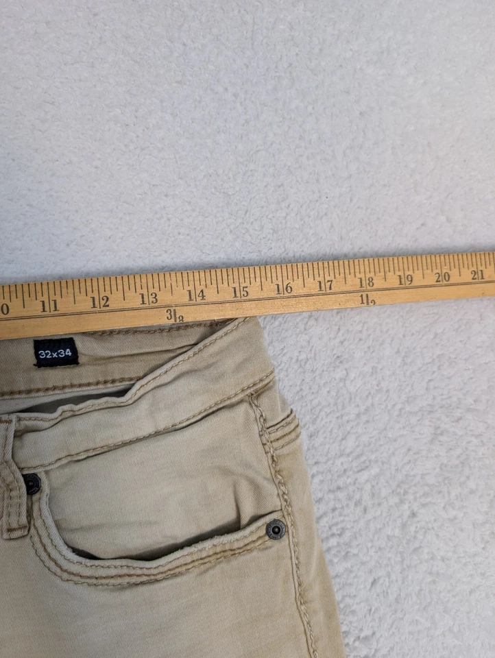 Мужские джинсы с пряжкой BKE Jake прямые штанины 32x34 стрейч хаки бежевый комфорт - Изображение 2 из 4