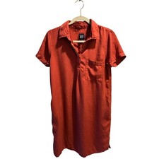 GAP Rust Colored Midi Dress with Relaxed Silhouette Size Small