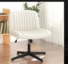 Bürostuhl ohne Armlehne und Rolle, Höhenverstellbar Drehstuhl für Home Büro