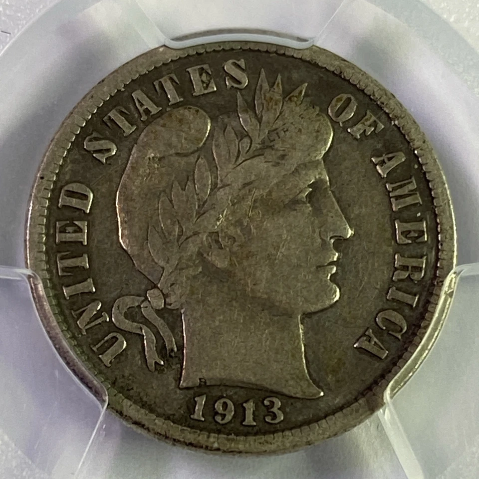1913 S Dimes Barber or Liberty Head PCGS VF-25 - Image 3 of 4
