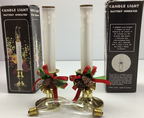 2 velas cónicas vintage a pilas Navidad inalámbricas ventana luz de vela - Imagen 9 de 22
