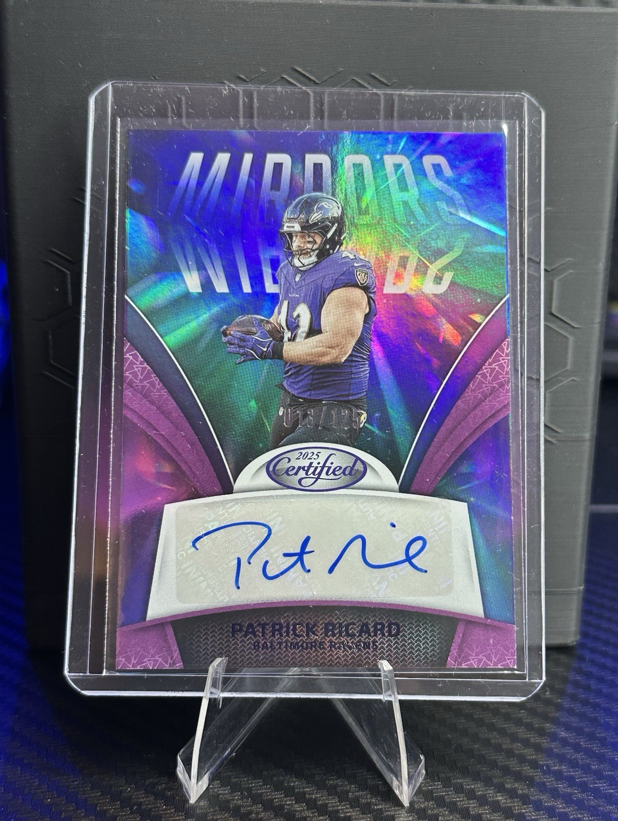 2025 Panini Certified - Mirror Signatures Patrick Ricard #MS-PRI Purple /125 