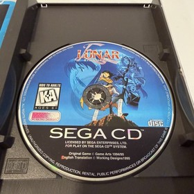 Lunar 2 Eternal Blue Sega CD Working Designs RPG Video Game CIB Reg Card Clean