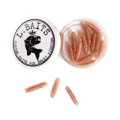 L.BAITS LBAITS LARVA 1.2'' Handmade Soft Scented Salty Maggot Trout Lure #109
