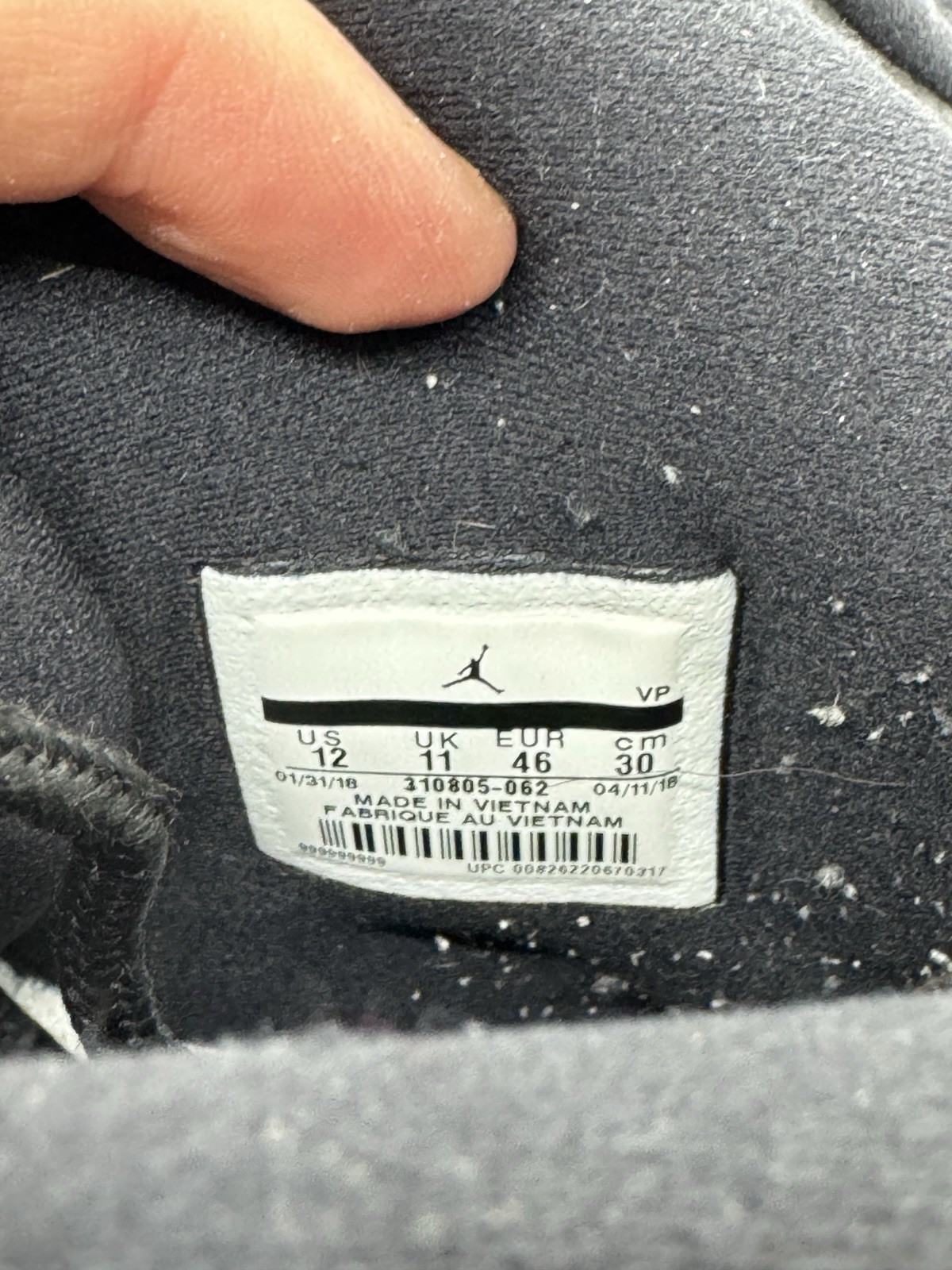 Nike Air Jordan 10 Retro Cement Light Grey Smoke Black Men’s Size 12 Used Clean thumbnail 3