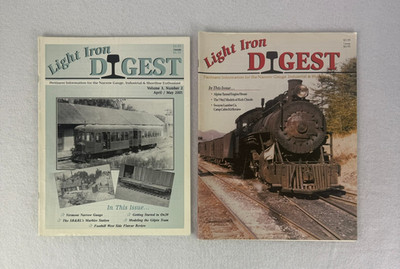 LIGHT IRON DIGEST 1999 & 2001 Narrow Gauge Railroad Lot of 2 PB