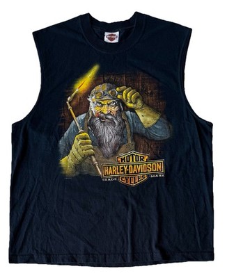 Harley Davidson Smokey Mountain T Shirt Sleeveless XL 2015 Double Sided Black