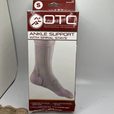 OTC Ankle Support w Spiral Stays Size Small - New Opened Box/Has Box Damage