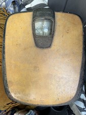 Mid Century Modern Bathroom Scale Counselor Bubble Yellow/Gold Works