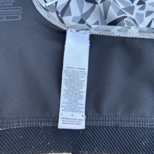 Nike Sport BH Damen Large grau sportlich Dri Fit Racerback Oberteil Fitness Laufen - Bild 8 von 8