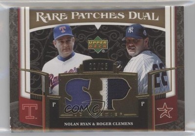 2007 Premier Rare Gold 2/25 Nolan Ryan Roger Clemens #RP2-RC Dual Patch HOF e8a