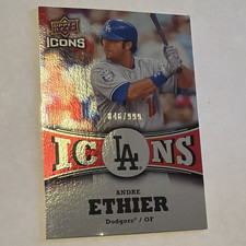 Upper Deck 2009 Icons Icons Andre Ethier IC-AE Red /999 Los Angeles Dodgers