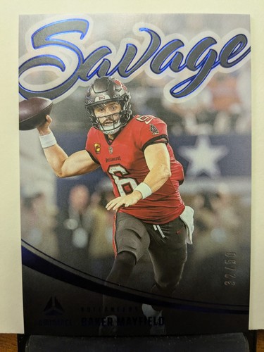 Baker Mayfield SAVAGE #/50 Blue #10 - 2025 Panini Luminance - Buccaneers