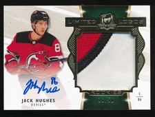 2019-20 The Cup Limited Logos Rookies Auto Patch Jack Hughes 18/50 RC 3 COLORS