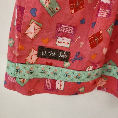 Matilda Jane Sleeveless Tank Top Pink Gingham Hearts Floral Novelty Print Girls - Picture 6 of 9