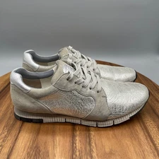 Paul Green Echt Leder Shoes Womens US 8.5 UK 6 Metallic Silver Casual Comfort