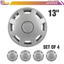 4X 13" Wheel Hub Caps Silver For R13 Tires Rim All Makes Models Wheel Cover Kit