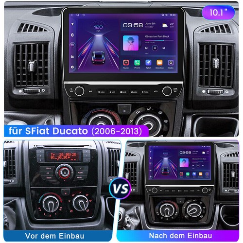 10,1" Android 13.0 Für Fiat Ducato 2006-2023 Autoradio Navi Apple CarPlay 4+64GB - Bild 2 von 18