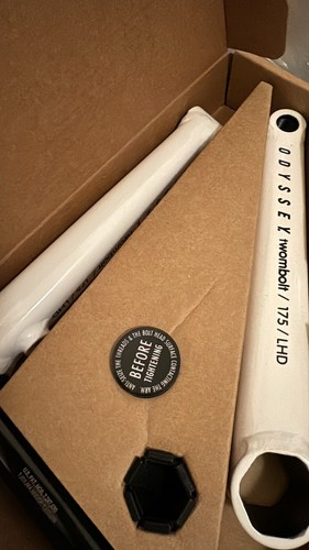 MOLTO RARE MANOVELLE DISCONTINUE ODYSSEY BMX Twombolt - Bianco - LHD - 175 mm - Foto 4 di 10