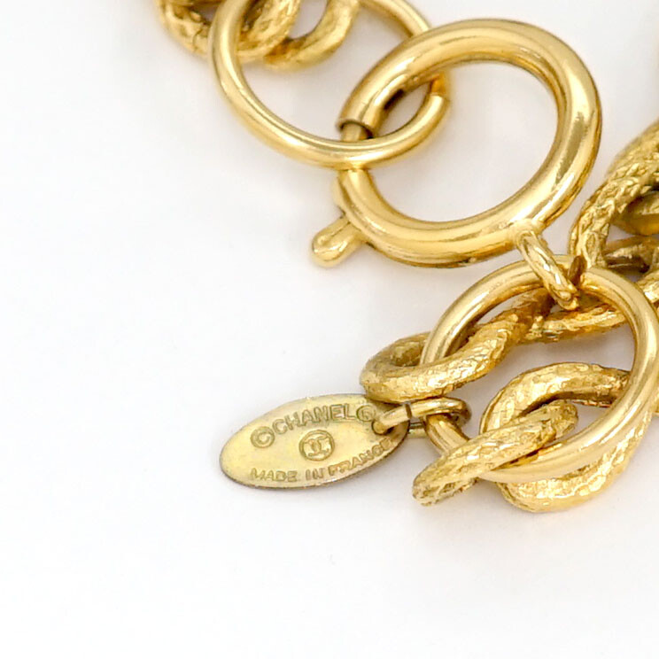 CHANEL CC Logos Coin Charm Double Chain Long Necklace 31