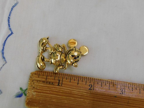 Broche Napier Mickey Mouse Walt Disney Chapado en Oro De Colección - Imagen 2 de 7