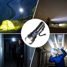 Ultra-Bright Rechargeable Flashlight – 990,000 Lumens, High-Powered LED, 5 Modes