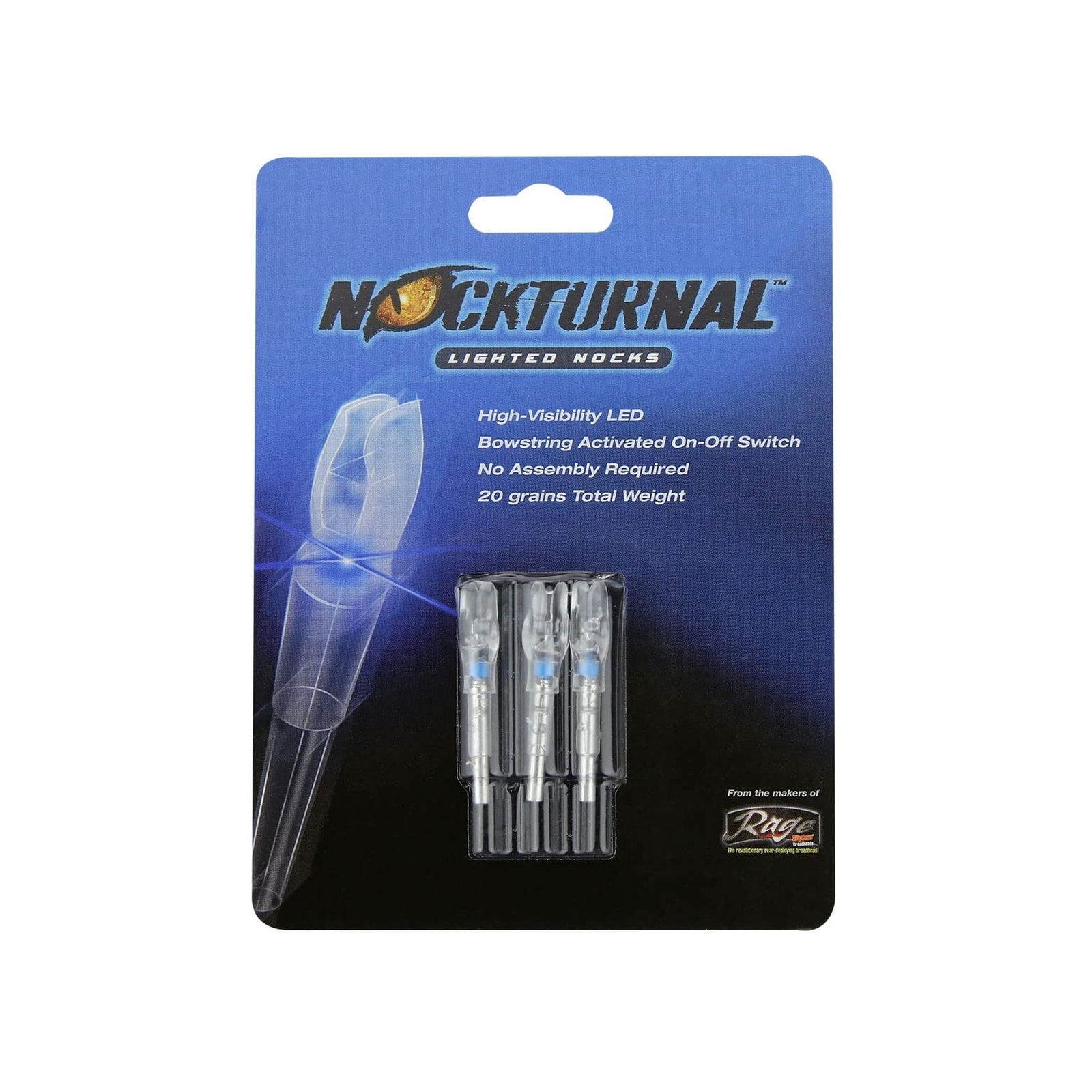 NockturnalG Lighted Archery Nocks for Arrows with .165 Inside Diameter