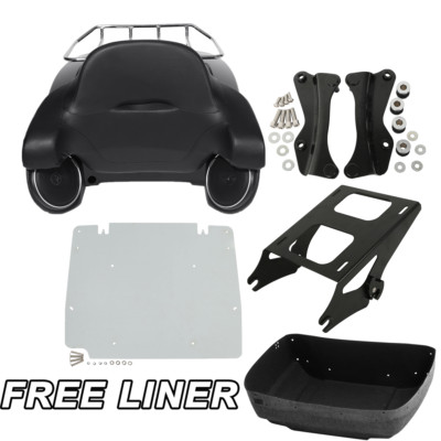 King Trunk Pad Rack Speakers Docking Plate Fit For Harley Touring 2014-20Up