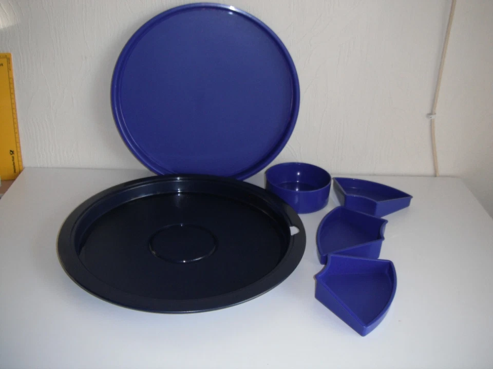 Tupperware Schlemmer Runde großes Tablett Servierschale Snackteller - Bild 3 von 4