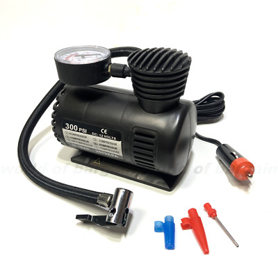 12 Volts DC MINI Air Compressor 300 PSI Flat Tire Inflator Car Bike Truck Ball