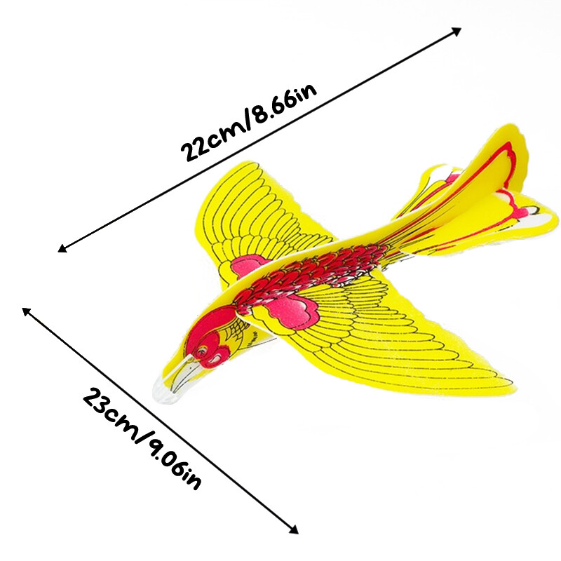 6Pcs Balanced Aircraft Handthrown Roundabout Foam Bird Glider Kids