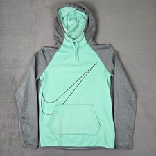 Nike Hoodie Womens XS Green Sweatshirt Dri Fit Therma Training Swoosh 803451-388